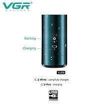 Електробритва VGR V-370 чоловіча професійна шейвер акумуляторна для сухого та вологого гоління, фото 4