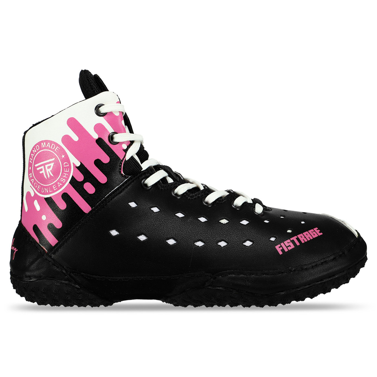 Борцовки шкіряні Fistrage 9736 розмір 41 Black-Pink-White, фото 1