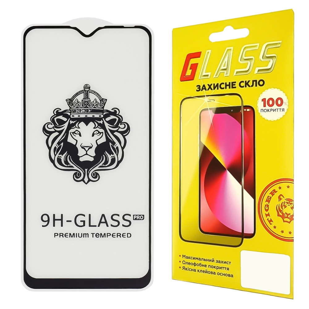 TU TU Защитное стекло для Xiaomi Redmi 8/ 8A Full Glue Lion (0.3 мм, 2.5D, чёрное), фото 1