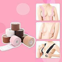 Кінезіо тейп BOOB Tape для Тейпування Грудей 5см х 5м, 4 Кольори
