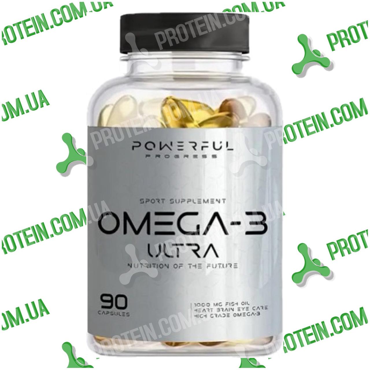 Риб'ячий Жир Суперконцентрат Powerful Progress Omega-3 Ultra (570 мг Active Omega) 90 капс