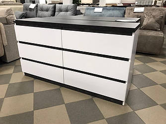 Комод 3Ш+3Ш Мія Біла німфея/Бетон темний Світ Меблів