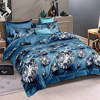 Двоспальна (Євро) постільна білизна KrisPol, поліестер 853343-3, Діаманти