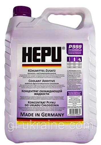 Антифриз-концентрат HEPU G12 superplus (G12++) фіолетовий, 5л (P999-G12 superplus)