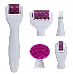 Мезоролер дермаролер омолоджувальний для обличчя і тіла 5 в 1 Derma Roller System AND 1-17 Jw