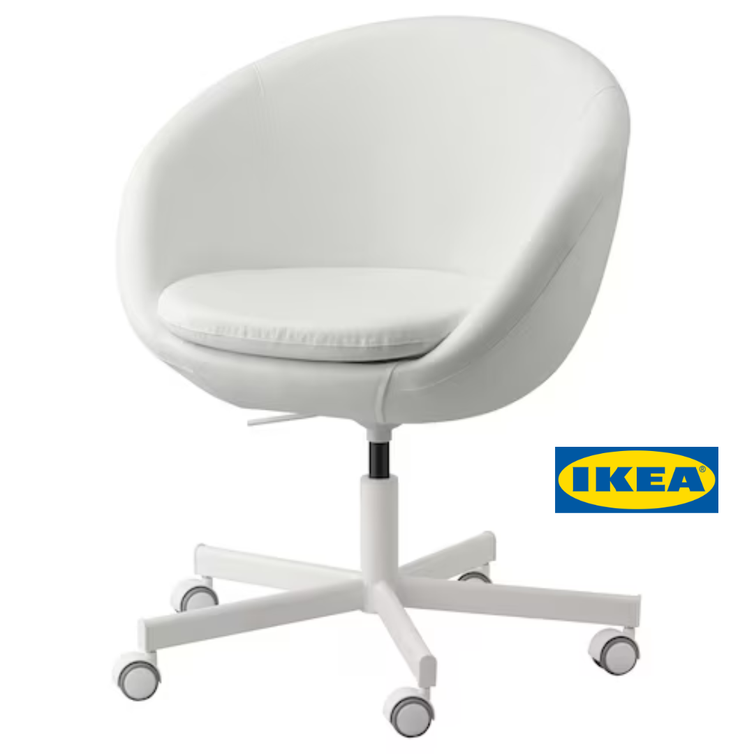Крісло поворотне IKEA SKRUVSTA (ІКЕА СКРУВСТА). Білий. 504.029.95