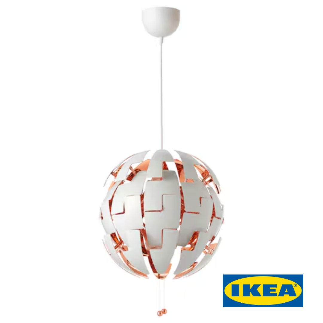 Підвісний світильник IKEA PS 2014 (ІКЕА ПС 2014). Білий/мідь. 103.114.88