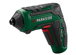 Шуроповерт акумуляторний PARKSIDE PAS D7. 4V. + 33 насадки + кейс