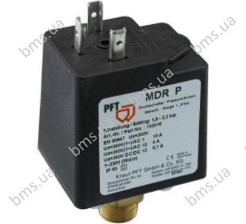 Реле PFT - Вимикач мембранний MDR-P 1/4" 1.9-2.2 бар PFT