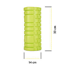 Масажний ролик Cornix EVA 33 x 14 см (валик, ролер) XR-0034 Green Poland, фото 2