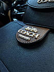 Чорна жіноча шкіряна сумка клатч Coach Коуч через плече з гаманцем на довгому ланцюжку, фото 10