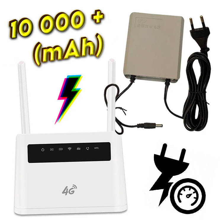 Повністю автономний 4G LTE Wi-Fi роутер з акумуляторною батареєю і Безперебійником, фото 1
