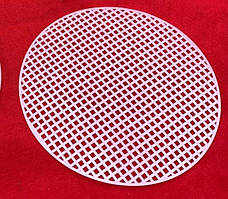 Канва пластикова для сумки круглої РОЗМІР В РОЗГОРНУТОМУ ВИДІ діаметр 17,5см, біла