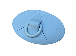 Буксир для човни пвх з пластиковим кільцем АКВА овал чорний сірий