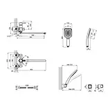 Змішувач для ванни Qtap Grand BCR 005 чорний, фото 2