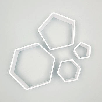 Набір вирубок Футбольний м'яч (шестикутник, п'ятикутник) — 4 шт