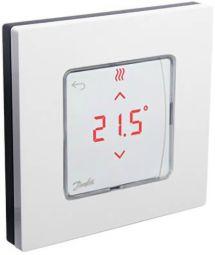 088U1015 Терморегулятор Danfoss Icon Display, +5...35 °C, електронний, дротовий, накладний, 230В, білий, фото 1