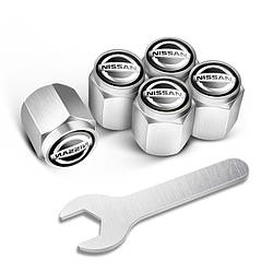 Захисні ковпачки на ніпеля шин автомобіля з логотипом Nissan