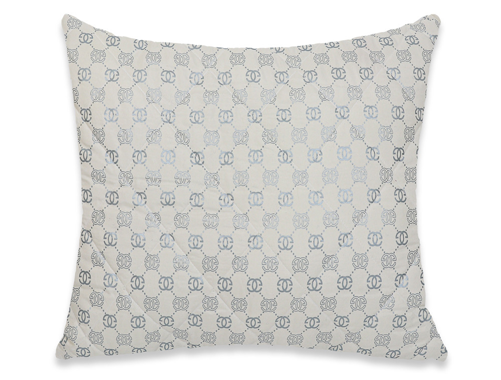 Велика квадратна подушка для сну 70*70 стьобана на блискавці, мікрофібра / холофайбер класична з візерунком