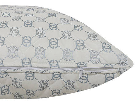 Кремова прямокутна подушка 50*70 для сну стьобана на змійці мікрофібра/ холофайбер гіпоалергенна від виробника, фото 2