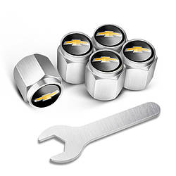 Захисні ковпачки на ніпеля шин автомобіля з логотипом Chevrolet