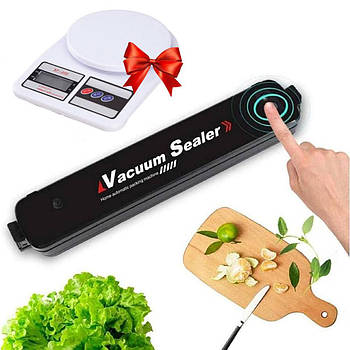 Домашній Вакууматор Vacuum Sealer + Подарунок Ваги SF 400 / Пакувальник вакуумний для їжі