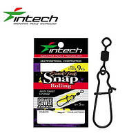 Застібка з вертлюжком Intech Quick lock Snap Rolling Matt black (5 шт) #0