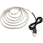 Світлодіодна LED стрічка 5м + Подарунок Адаптер 220V CX QC03 / Лед стрічка від повербанка / Діодне підсвічування, фото 4