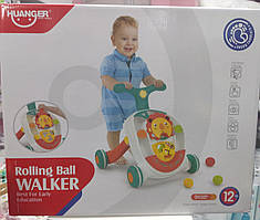 Дитячі ходунки-каталка ігровий розвиваючий центр Перші кроки HE0830 Walker з музичним та світловим ефектами