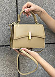 Жіноча сумка 6117 крос-боді зелена оливкова, фото 2