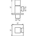 Кран кутовий кульовий Solomon 1/2'x3/4" для сантехприладів CUBE 7078, фото 6