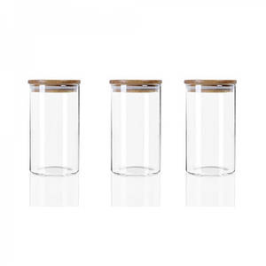 Набір із 3 скляних банок для кави чаю та спецій 320мл