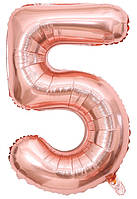 Фольгована цифра КНР 32"(80 см) Рожеве золото 5
