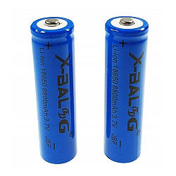 Комплект 2шт  Акумулятор 18650, 8800mAh, 3,7В, Li-ion, X-BALOG / Багаторазова літій-іонна батарея