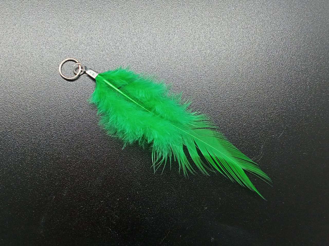 Пір'яне довге, зелене пірсинг для волосся, фото 1