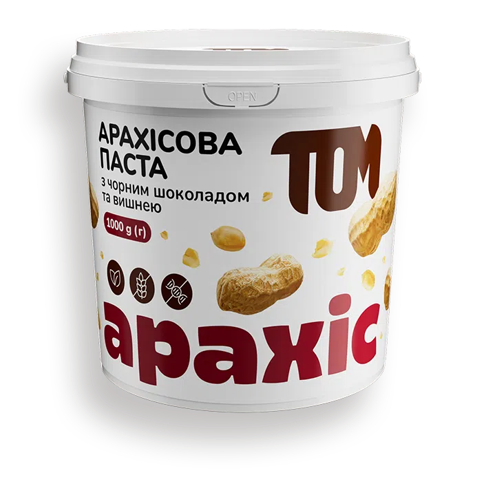 Арахісова паста з чорним шоколадом та вишнею 1000 g