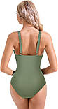 Жіночий купальник з утяжкою у зеленому кольорі ліф з чашками, фото 7
