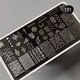 Пластина для стемпінгу леопард, рептилія, змія, зебра, плями, лапки металева Richcolor 86, фото 2