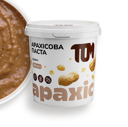 Арахісова паста з шматочками арахісу (кранч) 500 g, фото 1