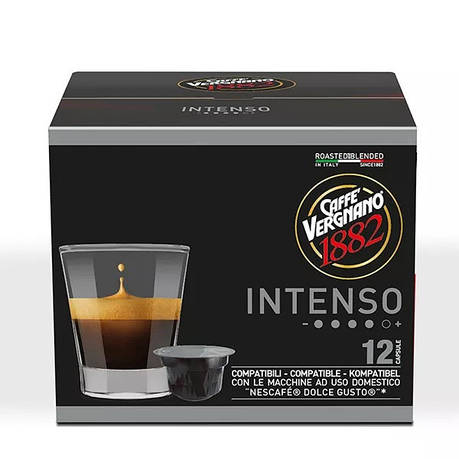 Кава в капсулах Caffe Vergnano 1882 Intenso, 12 капсул Dolce Gusto, фото 1