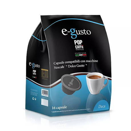 Кава в капсулах Pop Caffe Decaffeinato, 16 капсул Dolce Gusto, фото 1
