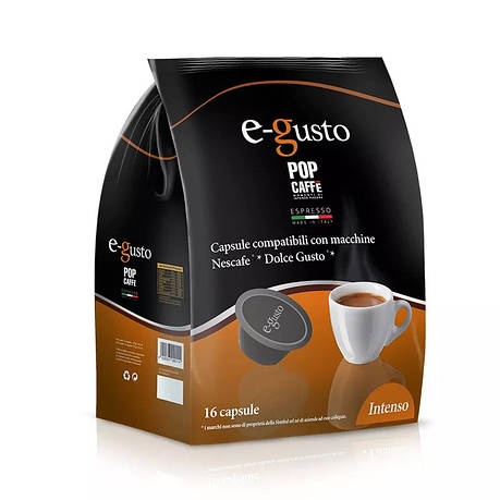 Кава в капсулах Pop Caffe Intenso, 16 капсул Dolce Gusto, фото 1