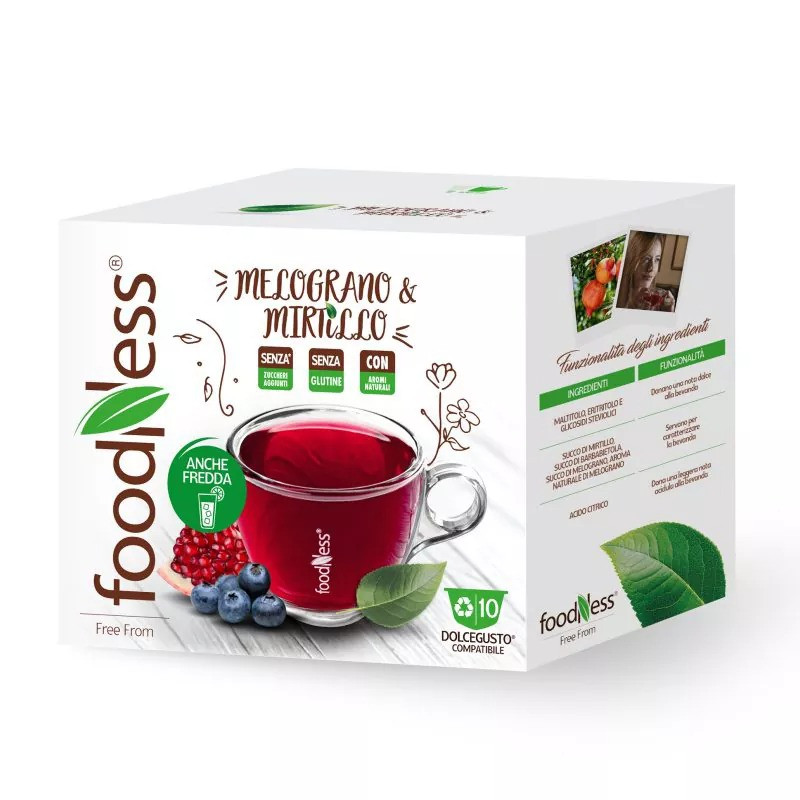 Чай в капсулі FoodNess чорниця і гранат, 1 капсула Dolce Gusto