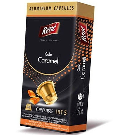 Кава в капсулах Rene Caramel, 10 капсул Nespresso Alu