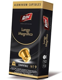 Кава в капсулах Rene Lungo Magnifico, 10 капсул Nespresso Alu