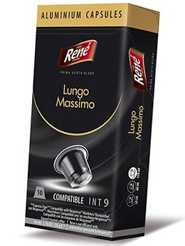 Кава в капсулах Rene Lungo Massimo, 10 капсул Nespresso Alu