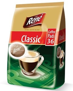 Кава в чалдах Rene Classic, 36 шт. Philips Senseo 62 мм