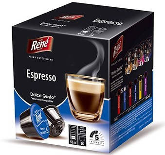 Кава в капсулах Rene Espresso, 16 капсул Dolce Gusto, фото 1