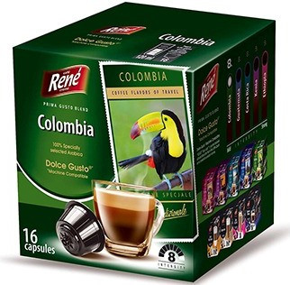 Кава в капсулах Rene Columbia, 16 капсул Dolce Gusto
