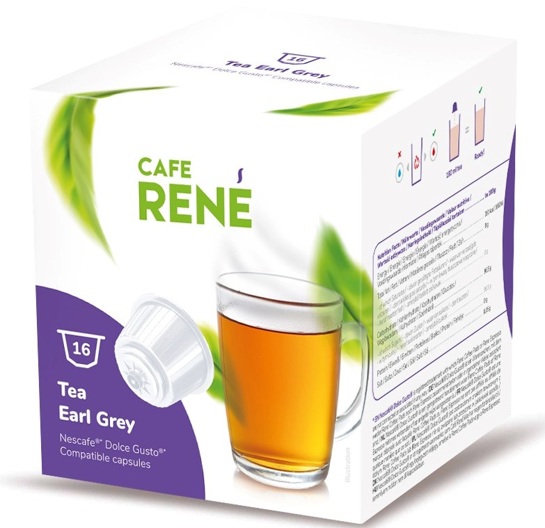 Розчинний чай Rene Earl Grey, 16 капсул Dolce Gusto